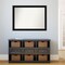 Amanti Art Non-Beveled Wall Mirror, Corded Black Frame